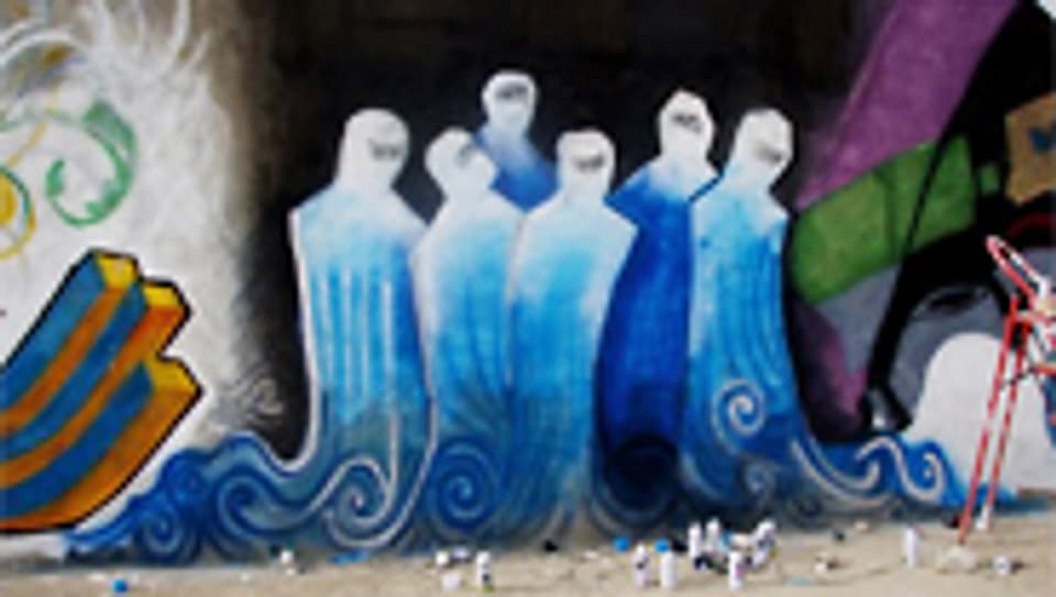 Graffiti von Shamsia Hassani in Kabul.