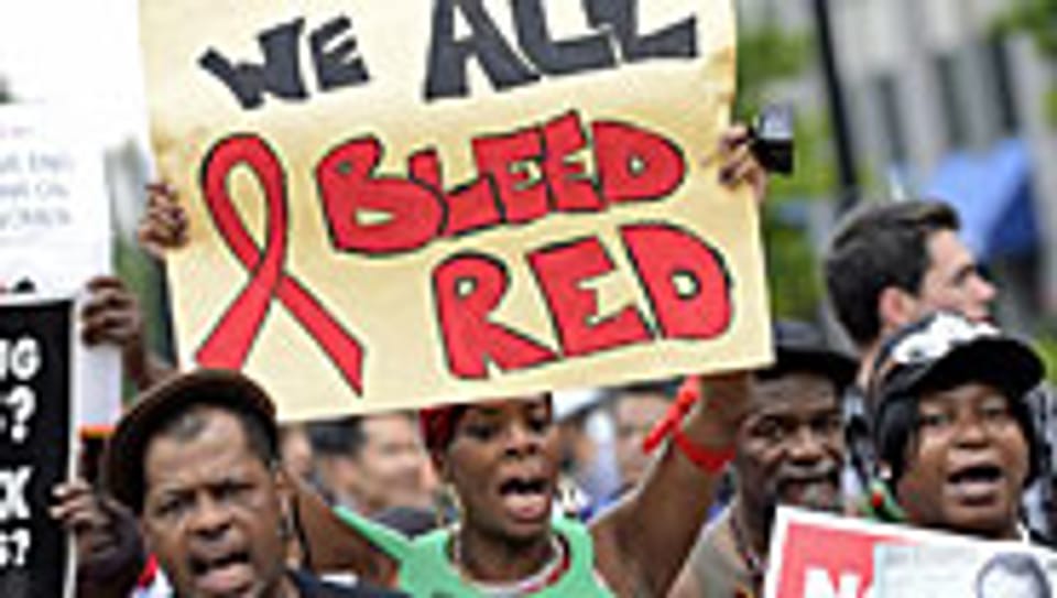 Marsch aufs Weisse Haus während der Aids-Konferenz in Washington
