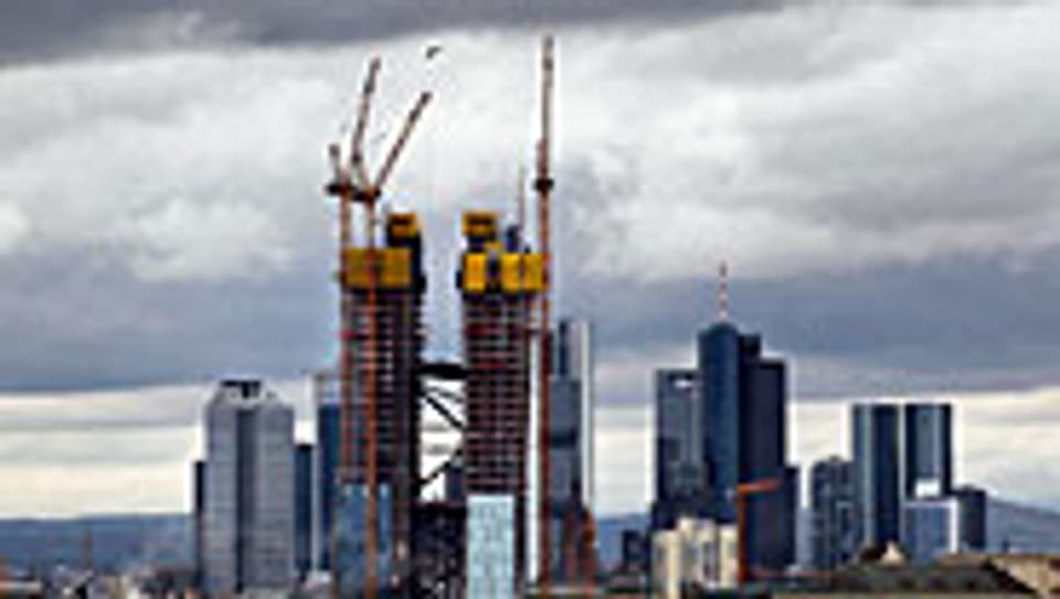 Hauptsitz der EZB in Frankfurt, vorläufig noch ein Baustelle