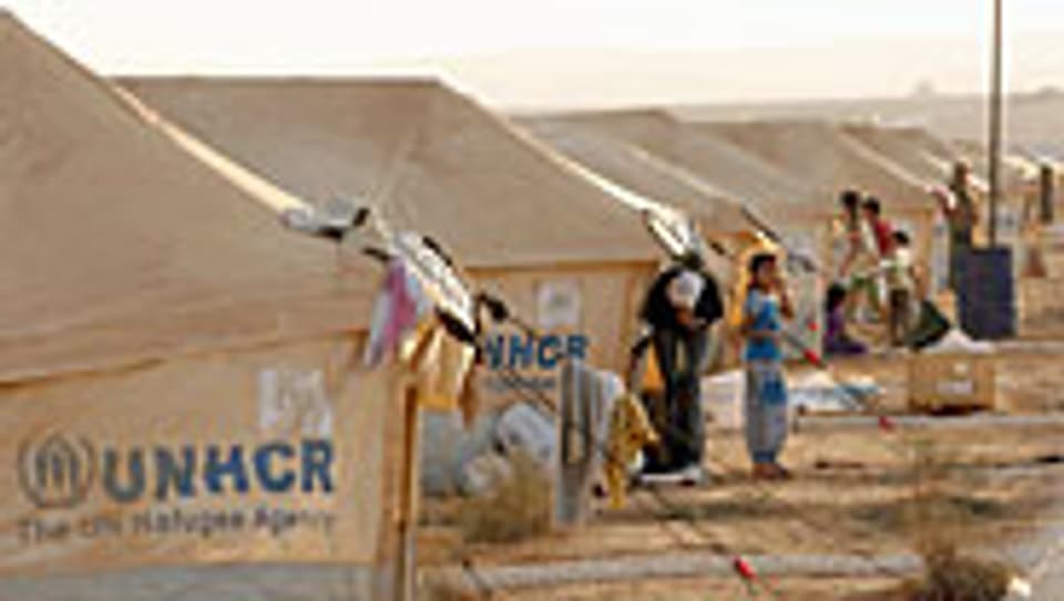 Flüchtlingslager an der jordanisch-syrischen Grenze