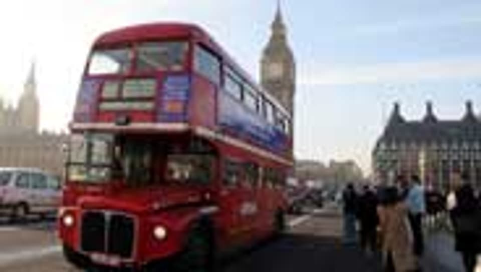 Ein Routemaster-Doppeldecker in London