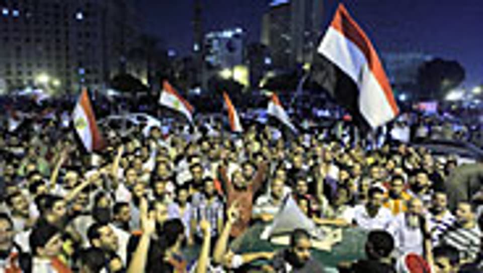 Unterstützung für Präsident Mursi auf dem Tahrirplatz in Kairo