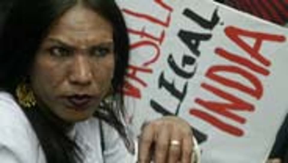 Eine Inderin protestiert gegen Novartis