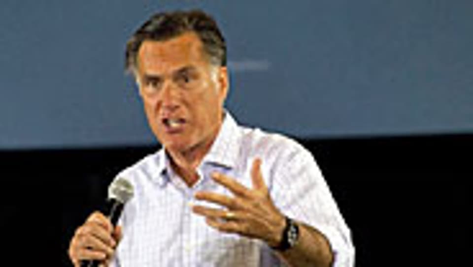 Mitt Romney an einer Wahlveranstaltung, am 19. September in Miami.