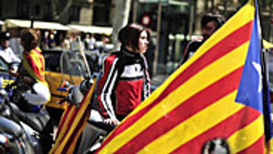 Katalanische Aktivisten in Barcelona, April 2011