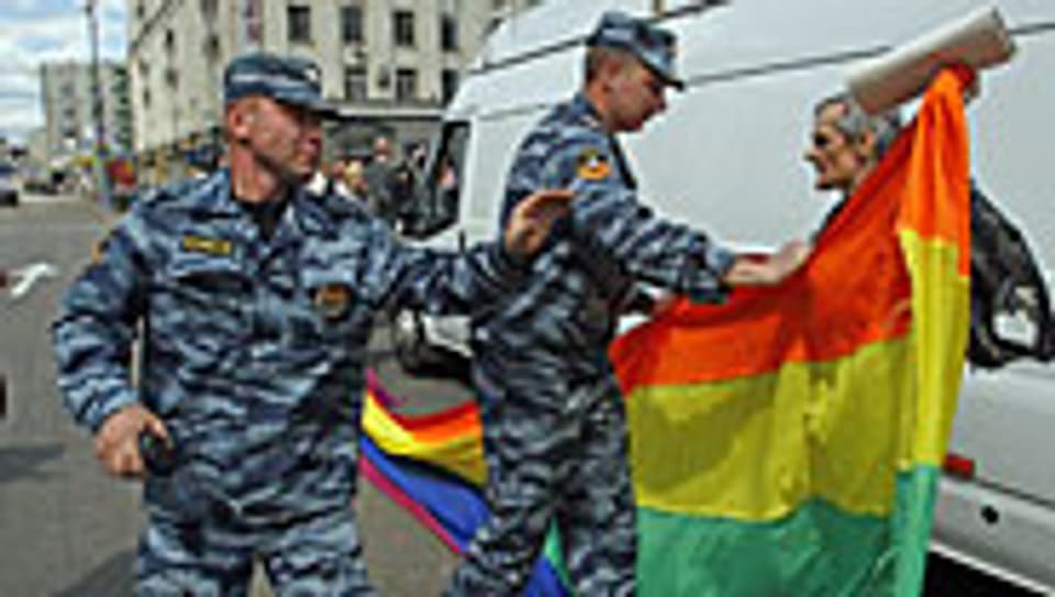 Polizeieinsatz gegen Aktivisten für Schwulenrechte, 27. Mai 2012 in Moskau