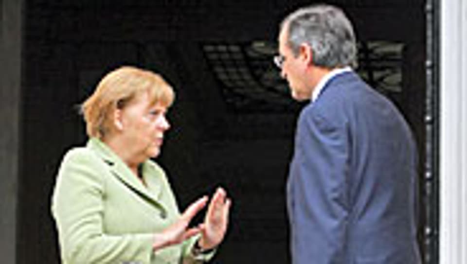 Angela Merkel und Antonis Samaras, am 9. Oktober in Athen