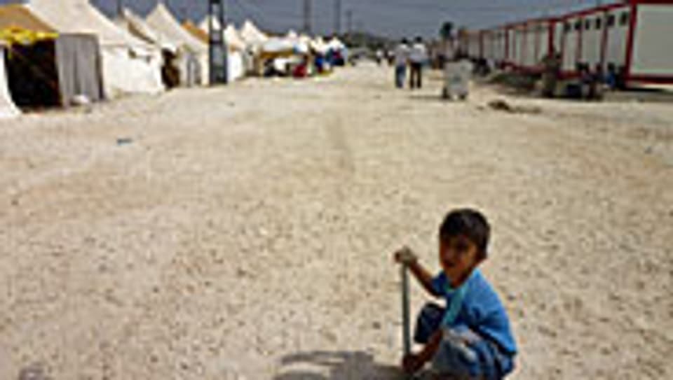 Flüchtlingslager an der türkisch-syrischen Grenze.