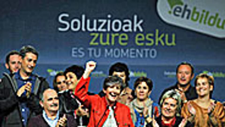 Erfolgreiches baskisches Unabhängigkeitsbündnis Bildu, 21. Oktober in Bilbao.
