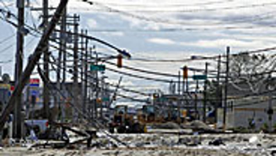 Hunderttausende sind noch immer ohne Strom: Hoboken, New Jersey