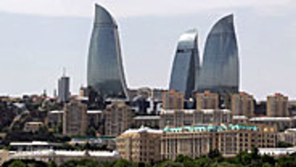 Die Flammentürme, das neue Symbol der aserbeidschanischen Hauptstadt Baku.