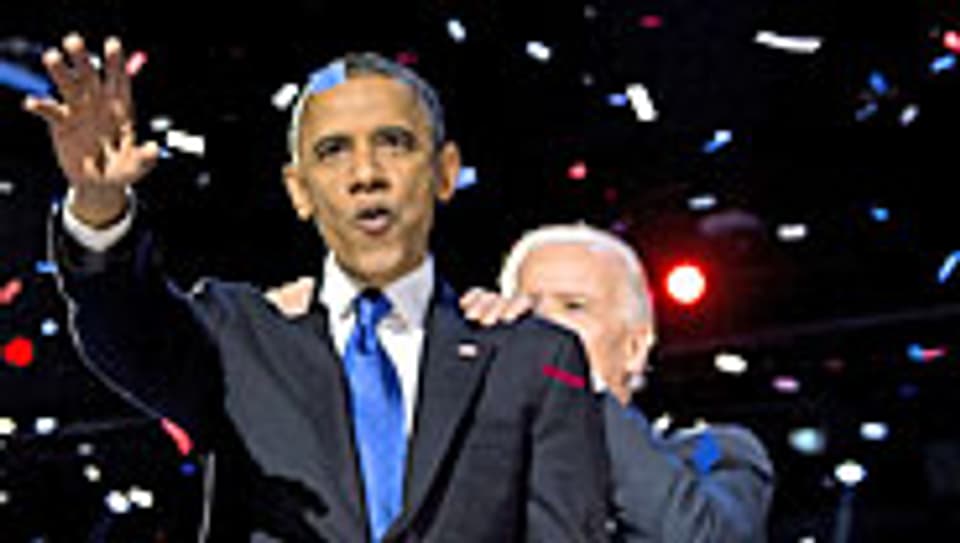 «Four more Years»: Barack Obama und sein Vize Joe Biden.