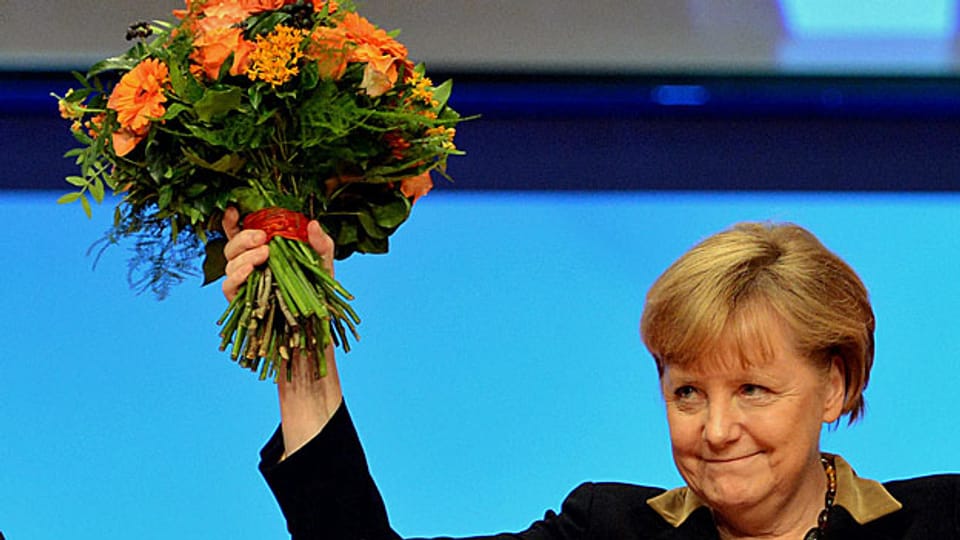 Angela Merkel mit 97 Prozent als CDU-Parteichefin bestätigt.