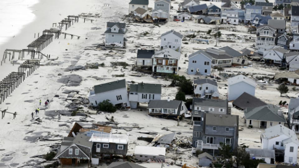 Die Schäden des Wirbelsturms "Sandy" Ende Oktober sind gewaltig