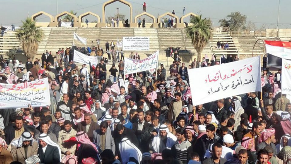 In Kirkuk demonstrieren Iraker für die Freilassung politischer Gefangener