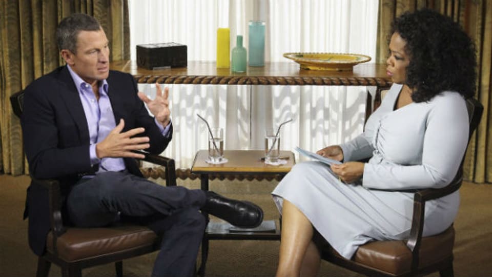 Lance Armstrong bei der US-Talkmasterin Oprah Winfrey.