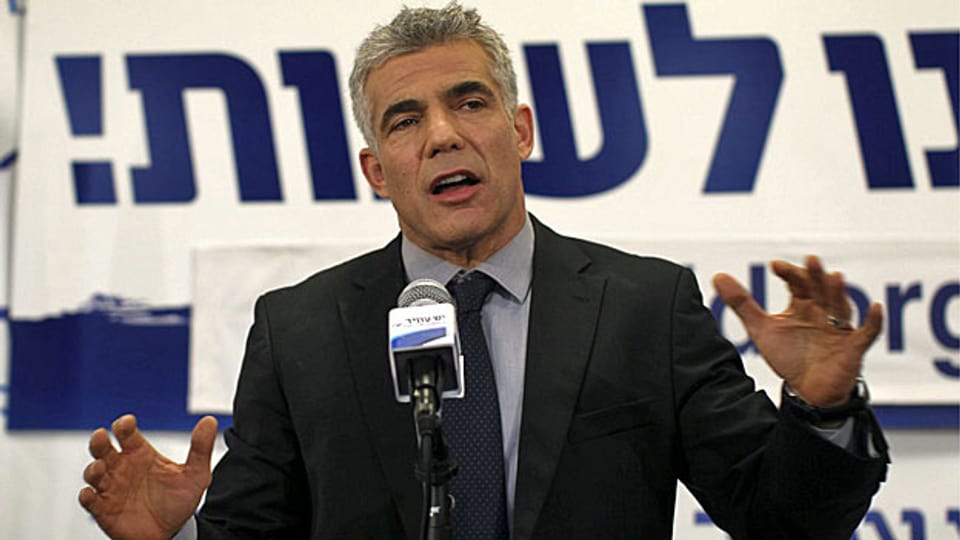Jair Lapid mit seiner liberalen Zukunftspartei sorgte für die Überraschung bei den Wahlen in Israel.