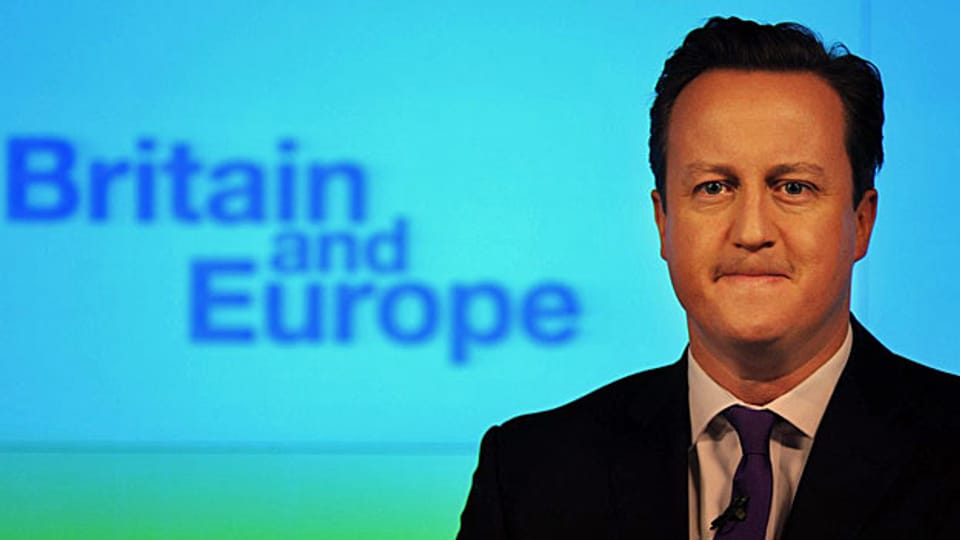 Der britische Premier David Cameron während seiner Rede über das britische Verhältnis zur EU.