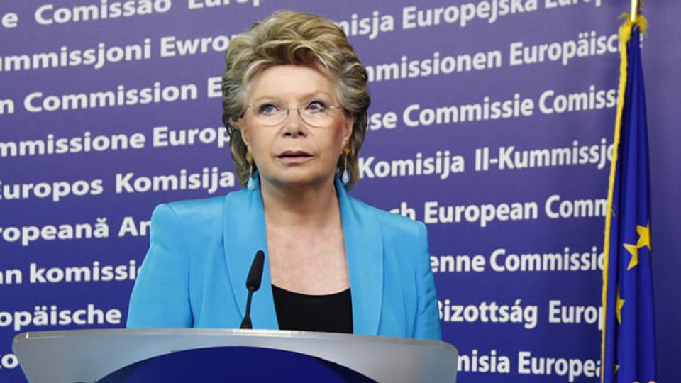 Vivane Reding im EU-Hauptquartier in Brüssel im 2011.