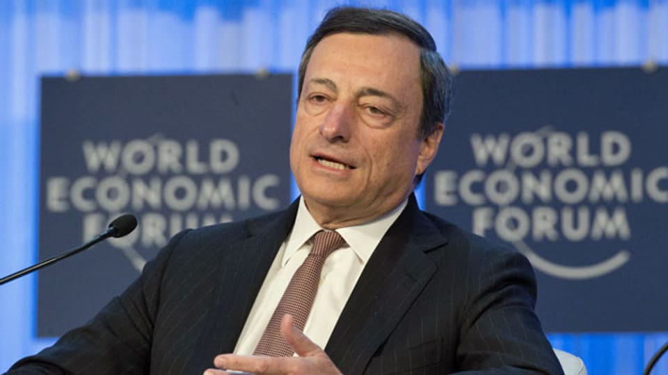 Mario Draghi, Präsident der Europäischen Zentralbank, am WEF Davos 2013.