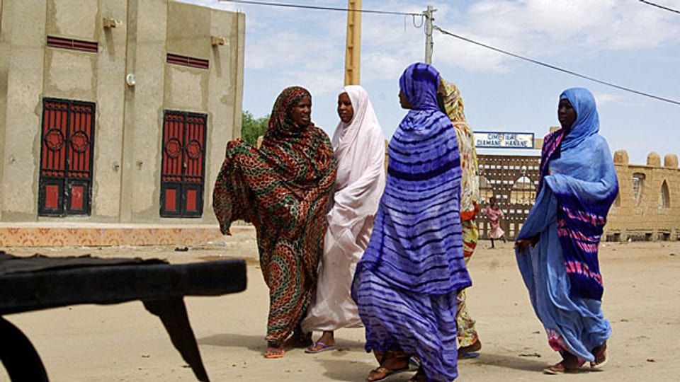 Eine Strasse in Timbuktu; die Bevölkerung hofft mit ihrem Bürgermeister auf Versöhnung.