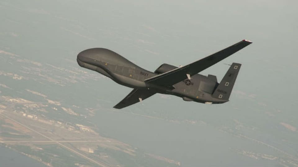 US-Militärdrohne bei einem Testflug.