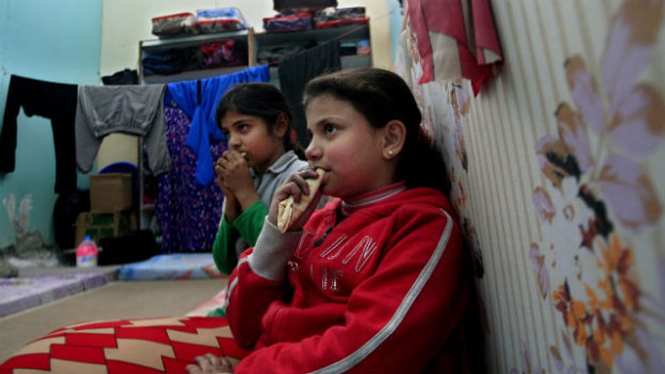 Palästinensische Kinder im Flüchtlingscamp Yarmouk südlich von Damaskus