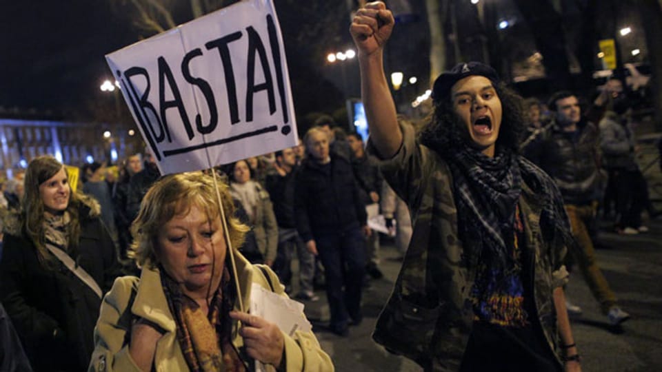 Demonstration gegen Rajoy in Madrid