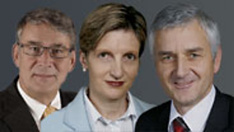 Urs Schwaller, Gabi Huber und Caspar Baader (v.l.n.r.)