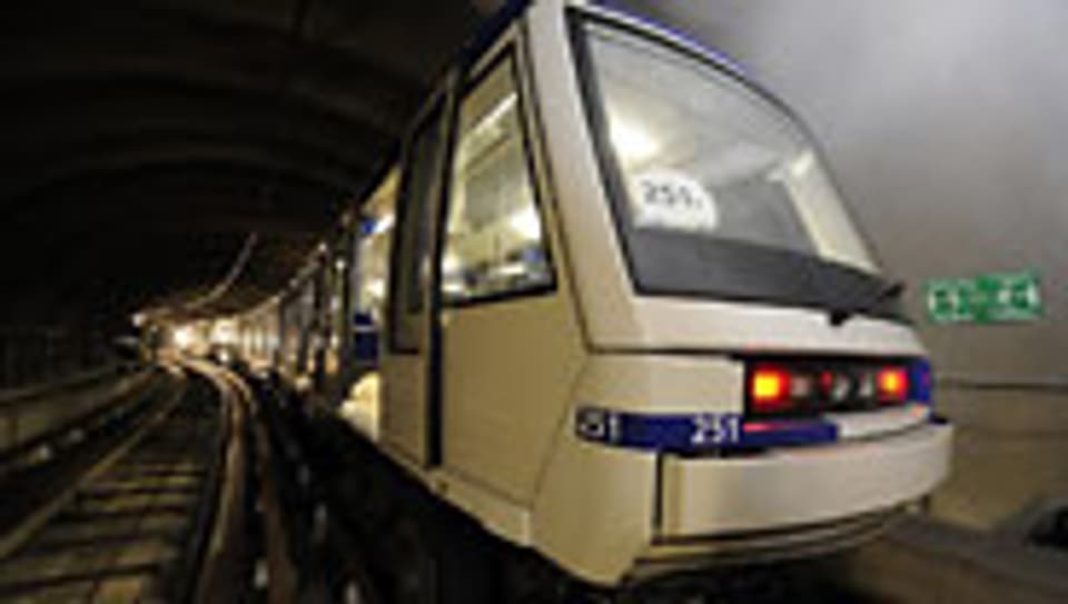 Lausannes Metro für die neue Linie M2.