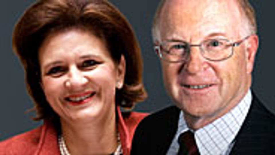 Doris Fiala (l.) und Ulrich Schlüer.
