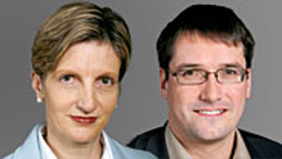 Gabi Huber (l.) und Christian Levrat.