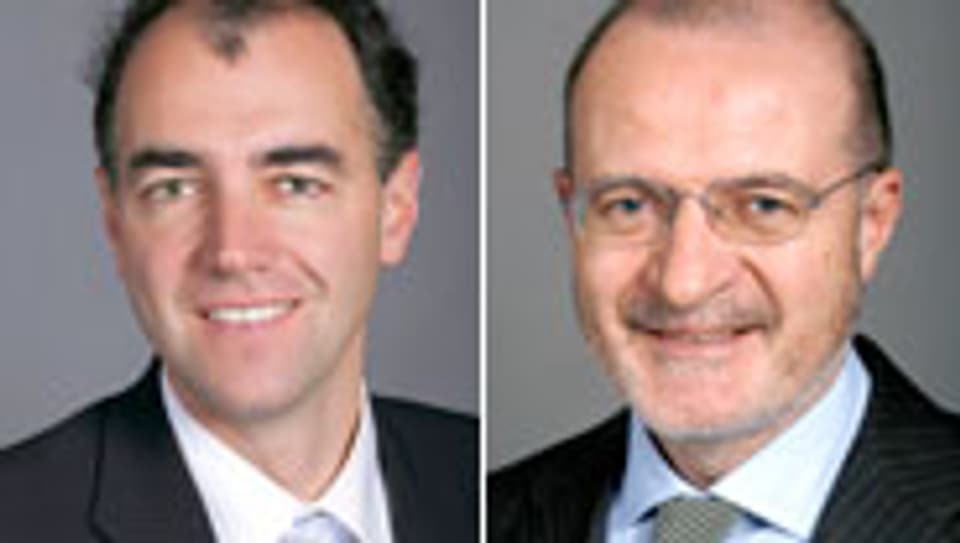 Christophe Darbelley (l.) und Fulvio Pelli.
