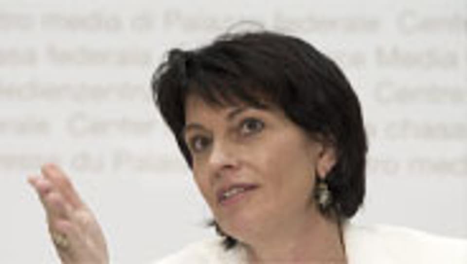 Bundesrätin Doris Leuthard spricht zur Energiestrategie 2050 am 28. September 2012, in Bern