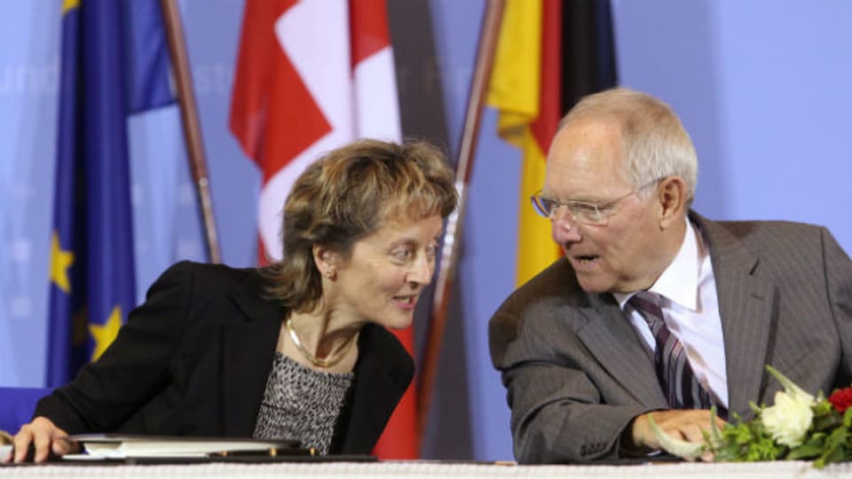 Da war die Welt noch in Ordnung: Widmer-Schlumpf und Schäuble unterzeichneten das Steuerabkommen