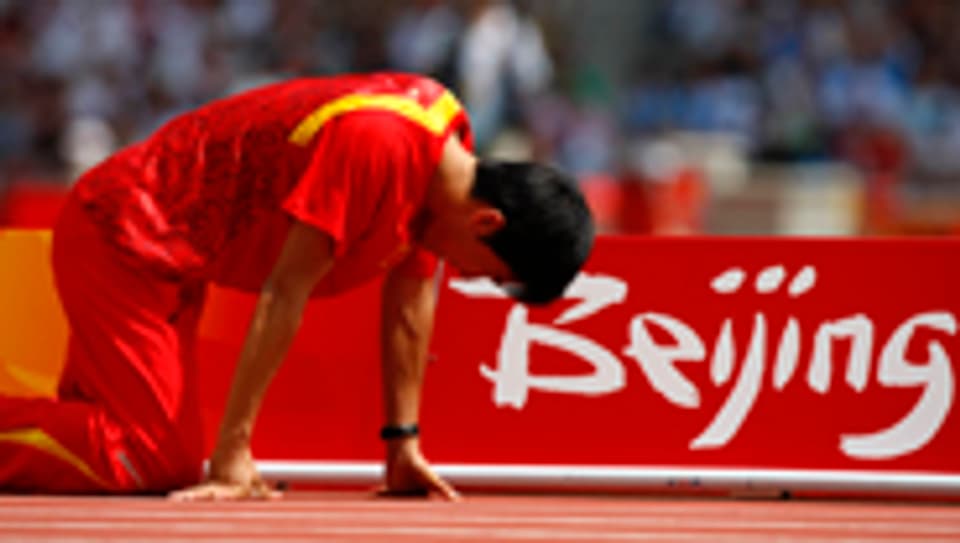 Musste verletzt aufgeben: Hürdenläufer Liu Xiang.