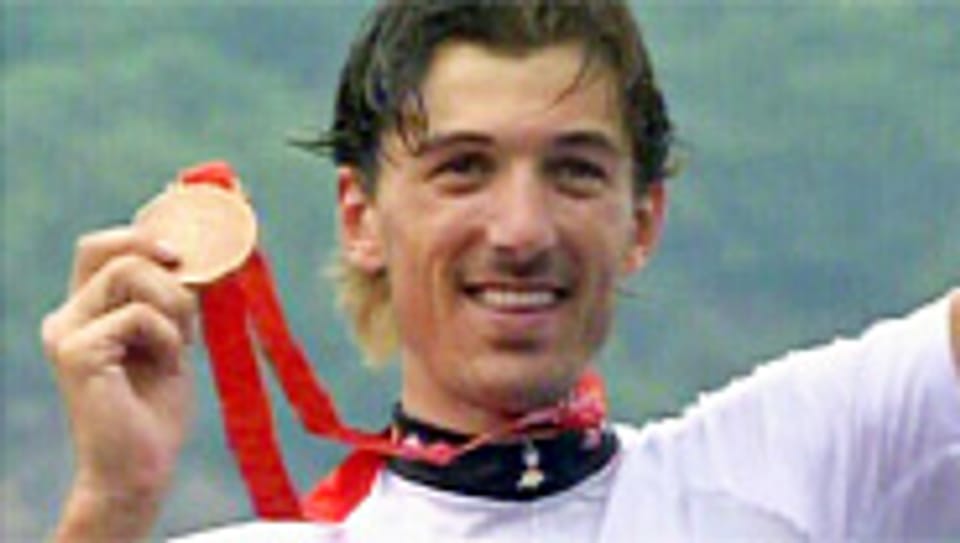 Ein glücklicher Cancellara bei der Siegerehrung.