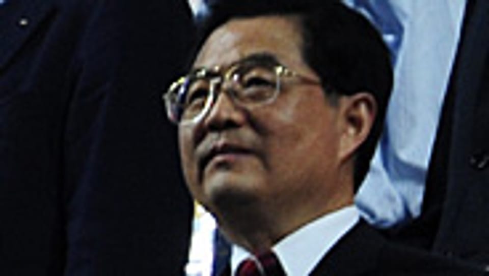 Chinas Präsident Hu Jintao an der Schlussfeier.