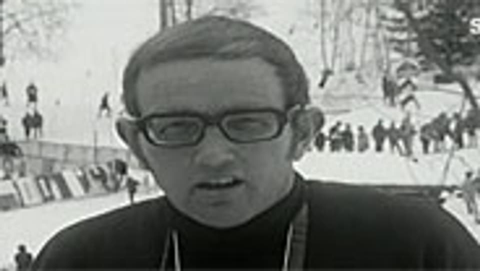 Karl Erb 1970 am Lauberhorn.