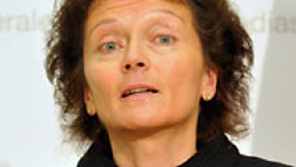 Eveline Widmer-Schlumpf, die stellvertretende Finanzministerin.