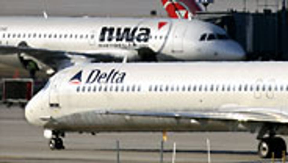 Zusammenschluss der US-Airlines Delta und Northwest.