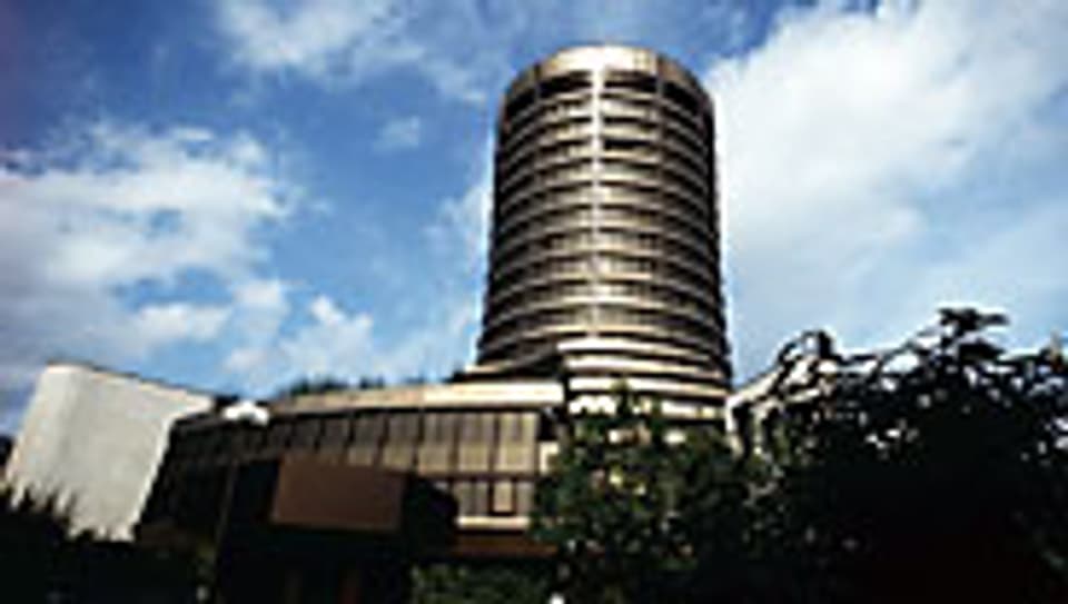 Der Banken-Kontrollturm in Basel.