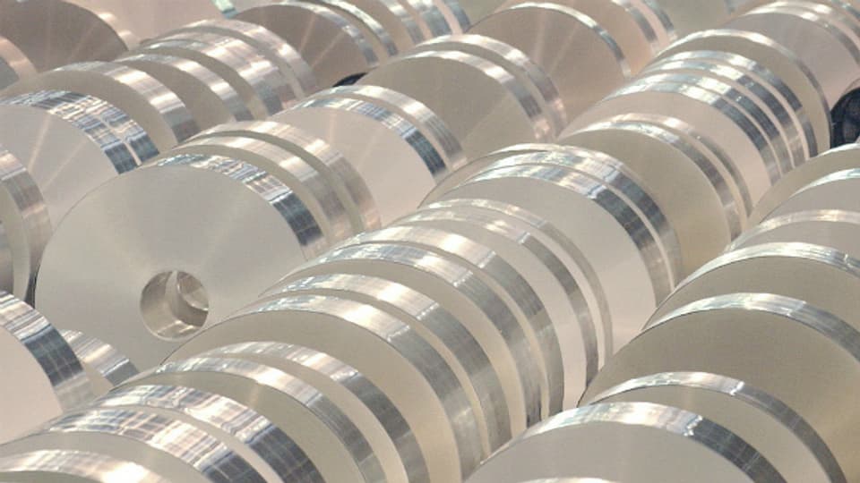 Aluminium-Rollen aus der Produktion von Alcoa.
