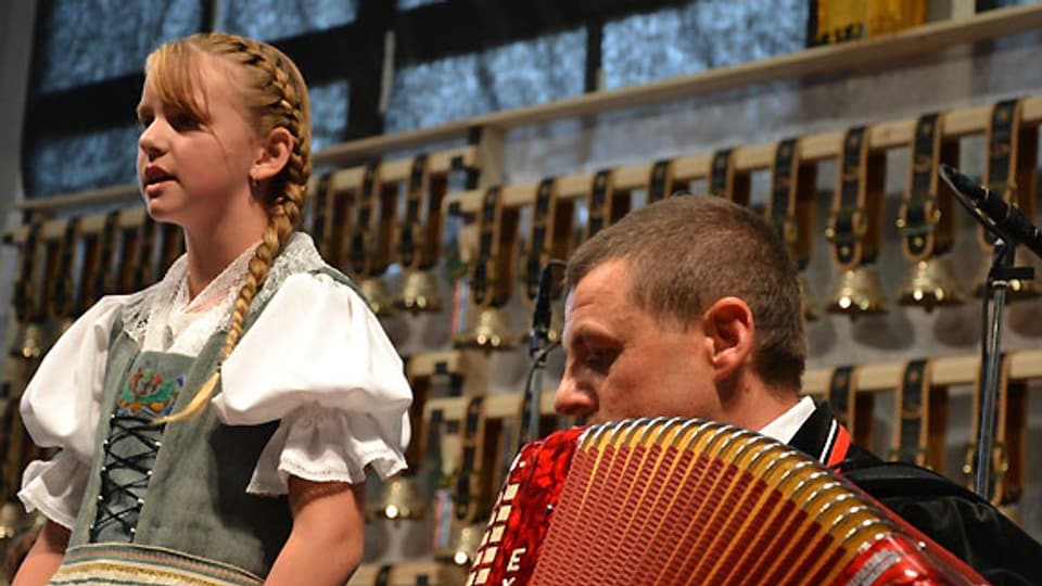 Solojodlerin Fabienne Portmann bei ihrem Auftritt am «Folklorenachwuchs»-Wettbewerb 2012.
