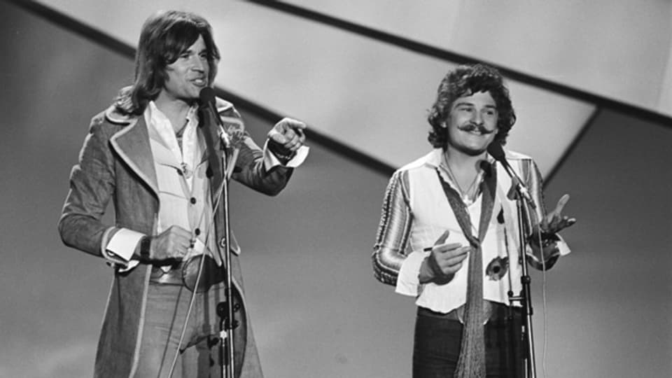 «Waterloo & Robinson» traten für Österreich1976 beim Eurovision Song Contest an. Mi ihrem «My little World» erreichten sie dabei den 5. Platz.