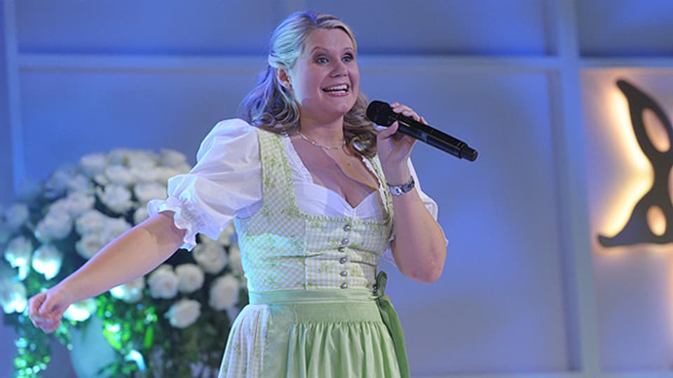 Manuela Fellner 2011 bei einem Auftritt am Prix Walo.