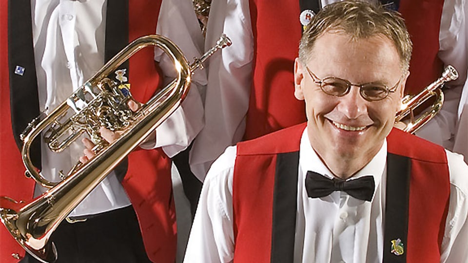 Rolf Gmür, Dirigent der Gasterländer Blasmusikanten.
