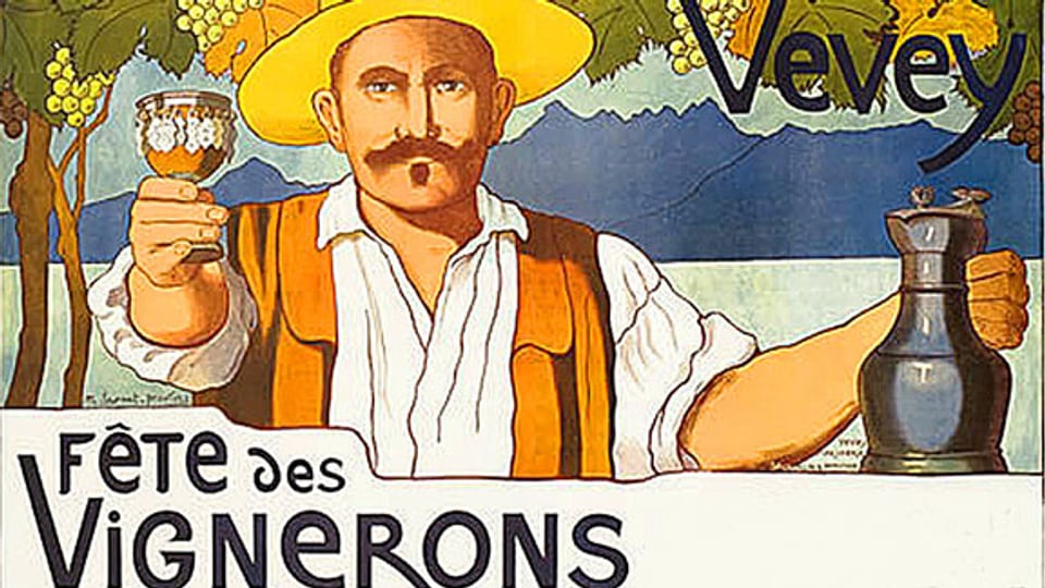 Werbeplakat zum «Fêtes des Vignerons» von 1905.