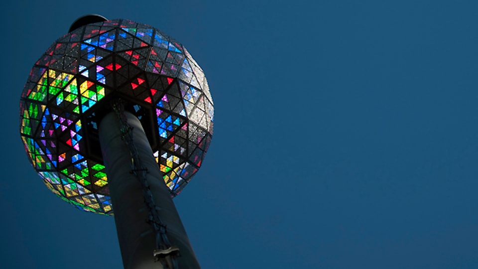 Der «New Year's Eve Ball», der am New Yorker Times Square mit den letzten Sekunden des Jahres herunter gelassen wird.