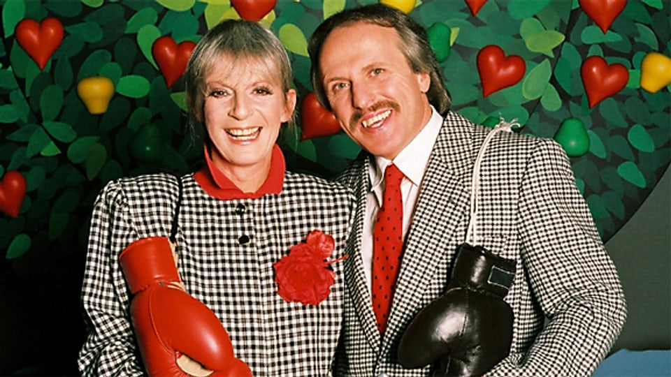 Ursula Schäppi und Walter Andreas Müller als Ehepaar Chifler in der Sendung «Traumpaar» (1993).